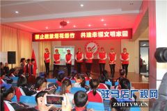 全市青少年“禁止燃放烟花爆竹 共建幸福文明家园”主题队会观摩会举行
