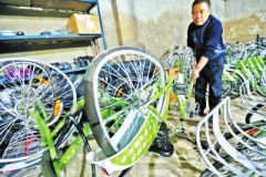 郑州故障共享单车七成是人为损坏 忙坏修车师傅