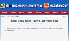 桐柏县人大常委会党组成员、县总工会主席姜万哲被立案审查