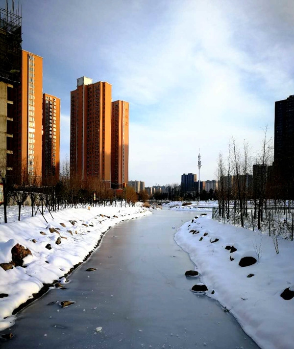 开源公园雪景宜人