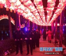 老乐山灯会执勤民警为赏灯者保驾护航