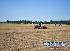 正阳县永兴镇：400台“铁牛”抢种忙