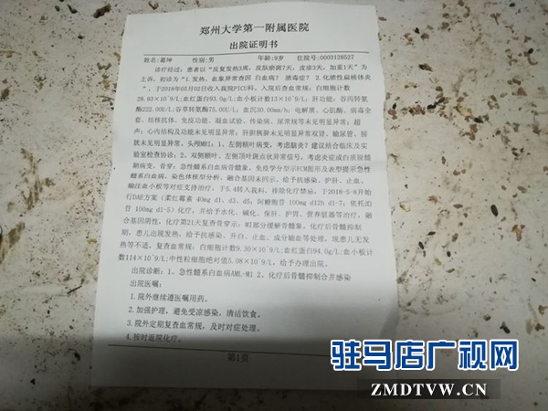 一家四口患重病 九岁男童命悬一线