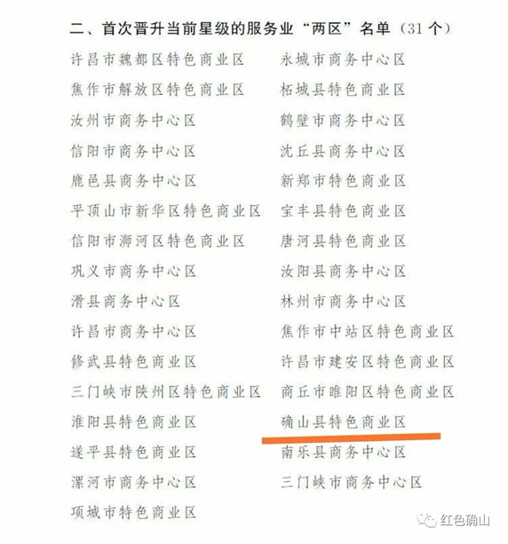 确山县特色商业区登上服务业“两区”名单 获奖300万元