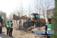 正阳县交通运输执法局开展违法建筑 强制拆除行动