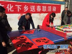 泌阳县开展”廉政文化下乡送春联活动”
