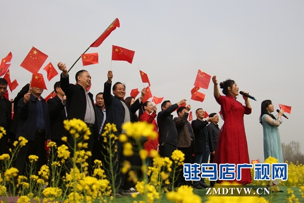 驻马店鲁湾小镇首届千亩油菜花节开幕  