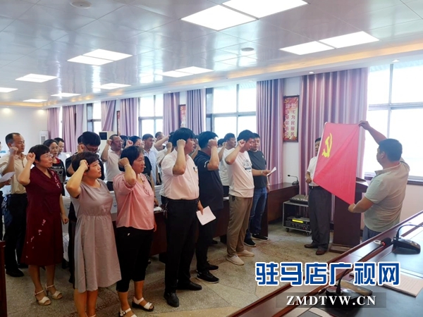 汝南县老君庙镇开展“不忘初心、牢记使命”专题党课