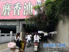 中华路东段地下通道下垂树枝存在安全隐患 市民盼修剪