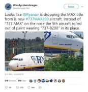 波音737MAX改名？一架原定交付飞机刷成“8200”