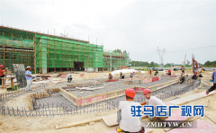 中国（驻马店）国际农产品加工产业园展示大厅建设进展顺利