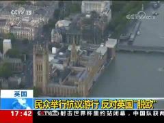 英国民众举行抗议游行 反对英国“脱欧”