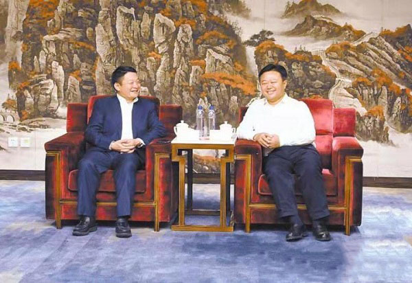 陈星会见浙江泰普森（控股）集团有限公司杨宝庆一行