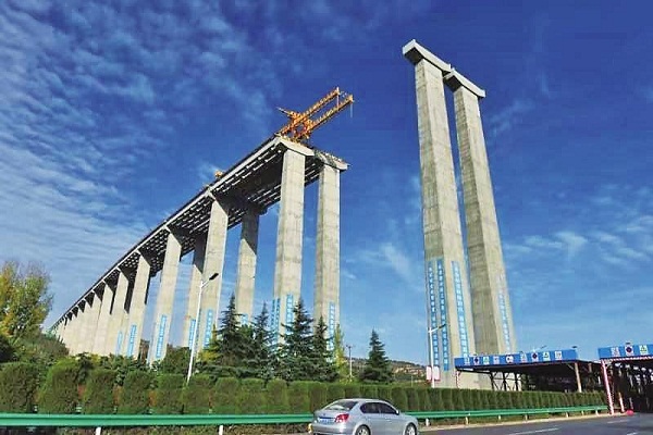 高125米全省最高墩桥梁在三门峡这里