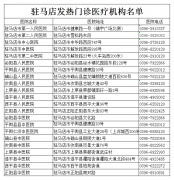 驻马店发热门诊医疗机构名单