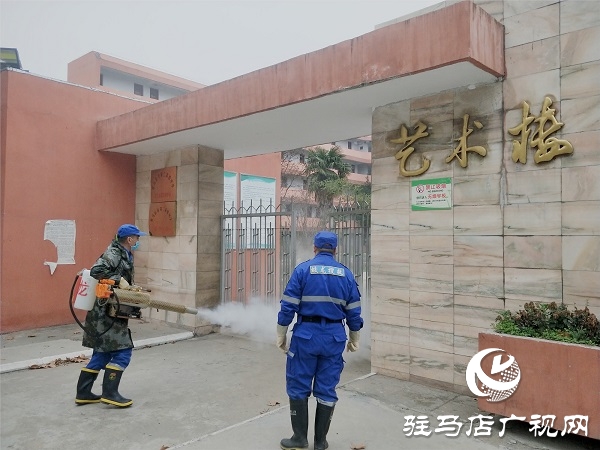 即日起 驻马店市红十字蛟龙应急搜救队全力对学校消杀