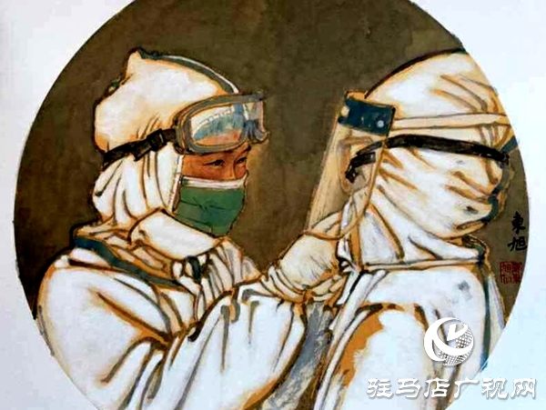 画家栗东旭用画作致敬最美“逆行者”