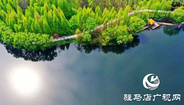 春风拂“苏堤”，游人醉“断桥”，四月的天中美景似江南
