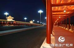 驻马店：桥边夜色美如画 灯火璀璨醉人眼