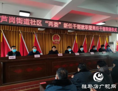 上蔡县芦岗街道举行社区“两委”新任干部就职暨离任干部荣退仪式
