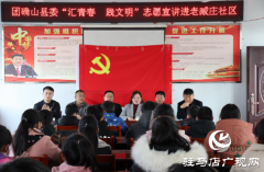 “汇青春 践文明”志愿宣讲活动走进确山县三里河街道老臧庄社区