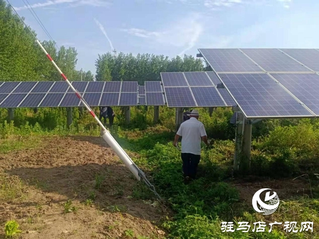 平舆县玉皇庙乡积极组织党员干部开展光伏电板清洁行动
