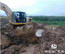 雨水倒灌庄稼地 紧急排涝解民忧