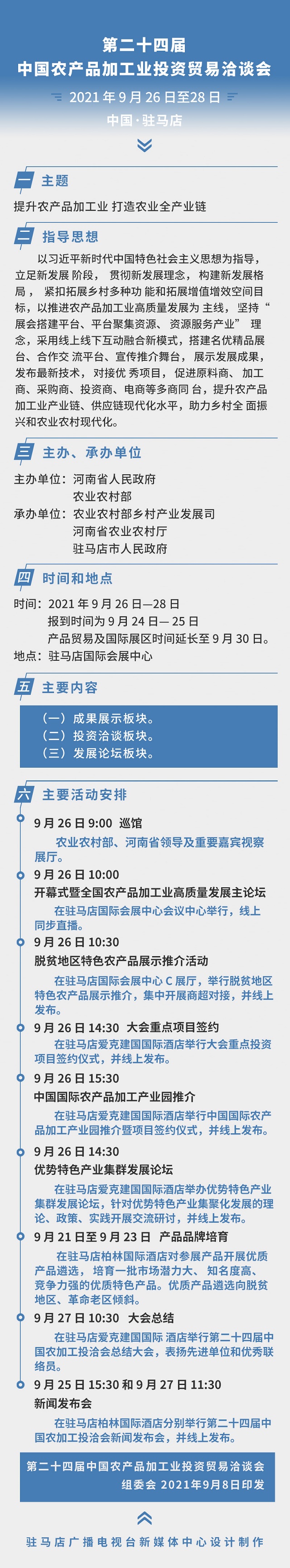 第二十四届中国农产品加工业投资贸易洽谈会即将开幕