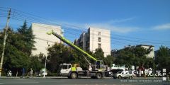 驻马店市区骏马路中段开始安装路灯