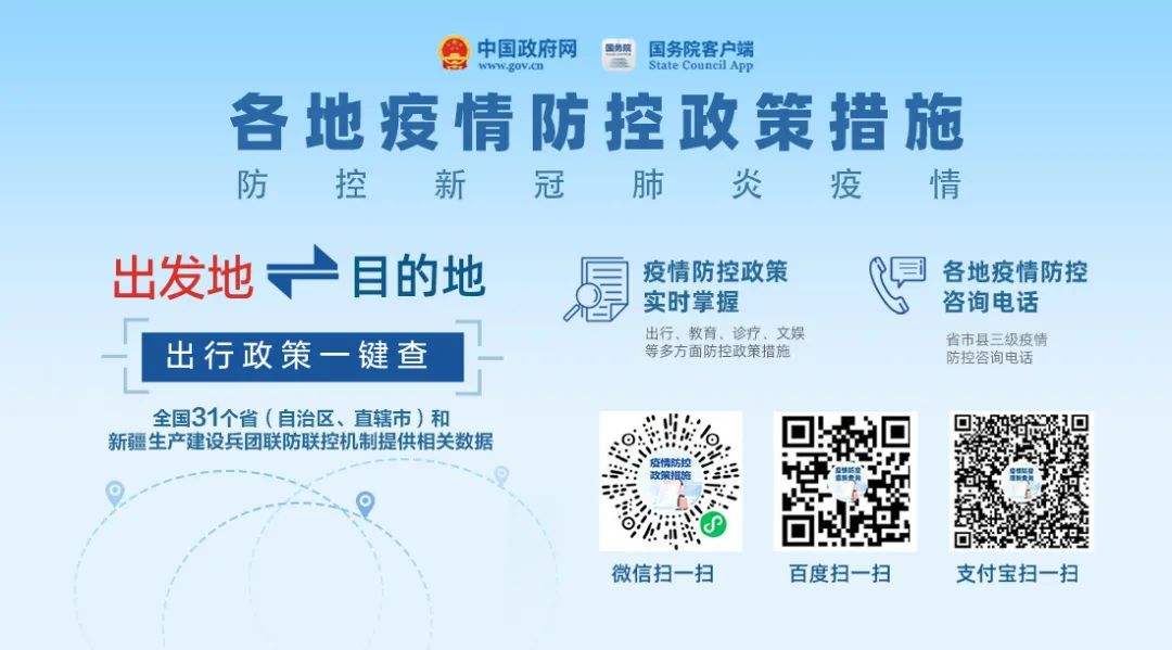 一键查询！各地疫情防控政策措施汇总
