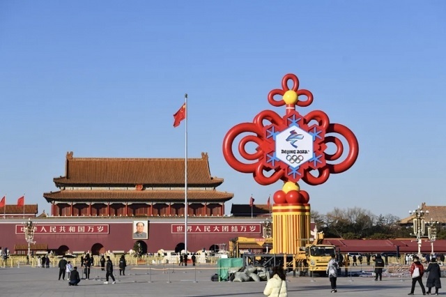 当冬奥遇上中国年！天安门广场“上新”了