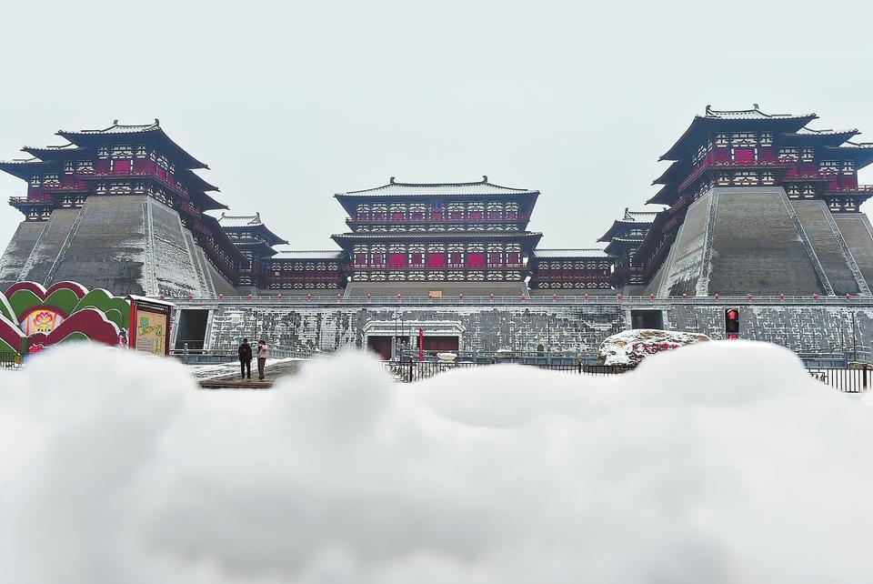 雪中河南古城 一秒穿越千年