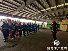 驻马店消防救援支队高新区消防救援大队开展大跨度空间灭火救援实战化模拟演练