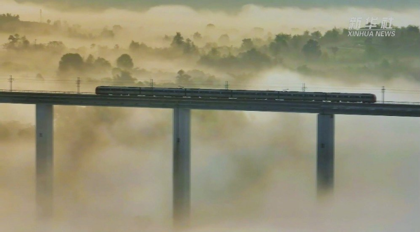 重庆现云海列车