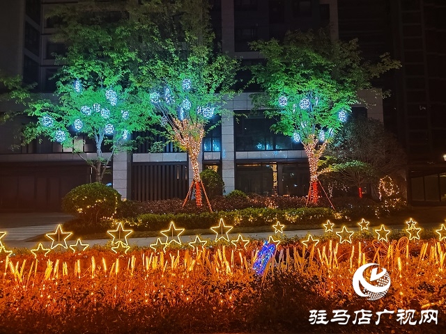 驻马店：璀璨灯光扮靓城市夜景