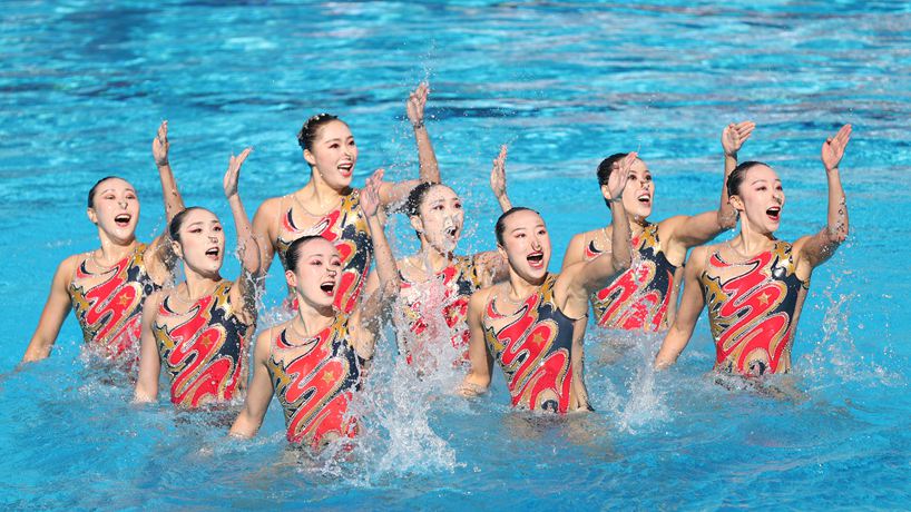 中国队首获世锦赛花游集体技术自选冠军