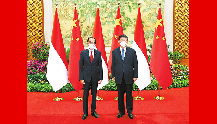 习近平同印度尼西亚总统佐科会谈