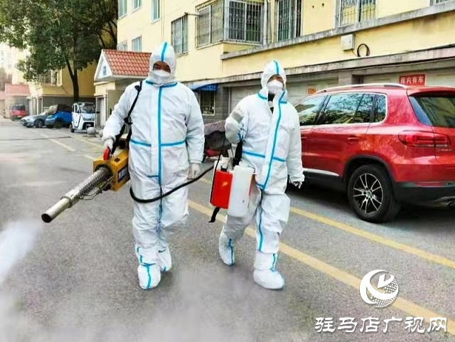 驻马店市金河办事处携手骏驰救援队联合开展防疫消毒公益活动