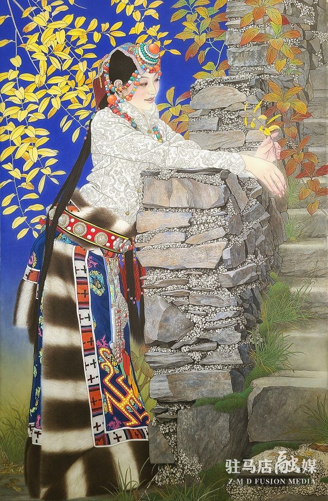 秋渚日落梦相牵 2020 绢本 143×74cm.jpg