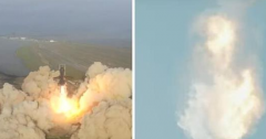 “星舰”重型运载火箭发射升空不久后发生爆炸