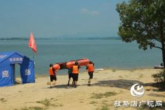 泌阳县公安部门开展防汛应急救援演练