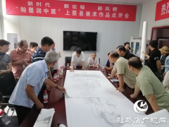 驻马店市美术家协会到上蔡指导美术工作
