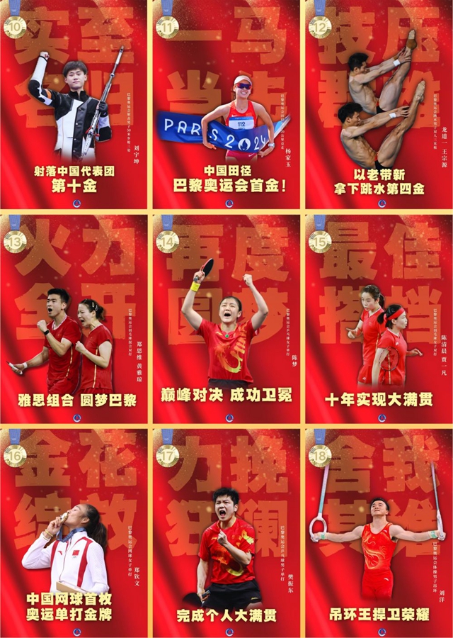 中国队，第二个金牌九宫格来了