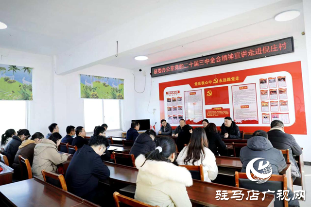 确山县委办公室到任店镇倪庄村开展党的二十届三中全会精神宣讲志愿服务活动