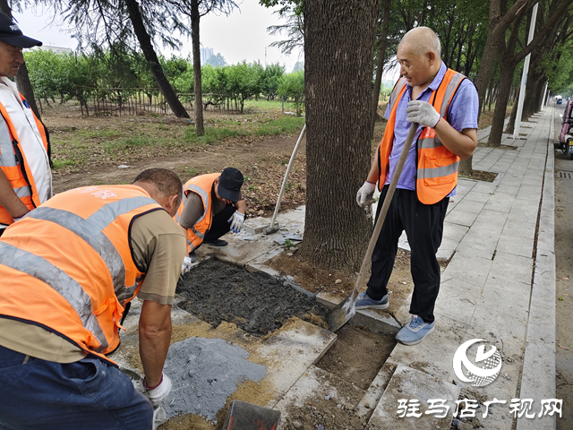 经济开发区城市管理局修缮路面 确保群众出行安全