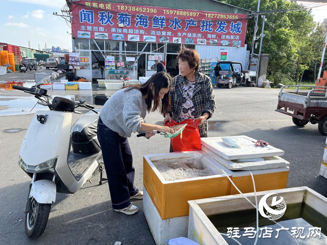 驻马店市众信市场水产区供销两旺 鲜活水产丰富市民双节餐桌