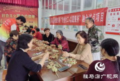 驿城区老街街道开展老年人手工活动 ​