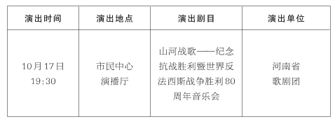 河南省歌剧团 2025年“中原文化大舞台” 驻马店演出预告