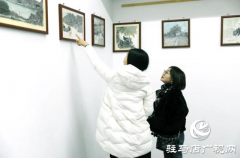 王胜利书画小品展在驻马店皇家驿站开展
