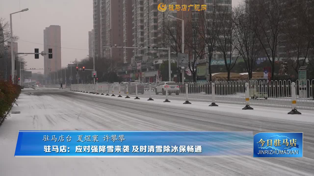 驻马店：应对强降雪来袭&nbsp; 及时清雪除冰保畅通